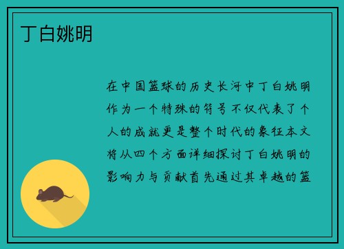 丁白姚明